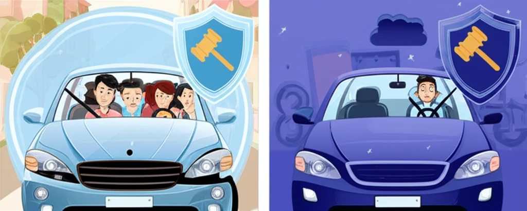 운전자 보험과 자동차 보험 비교 이미지