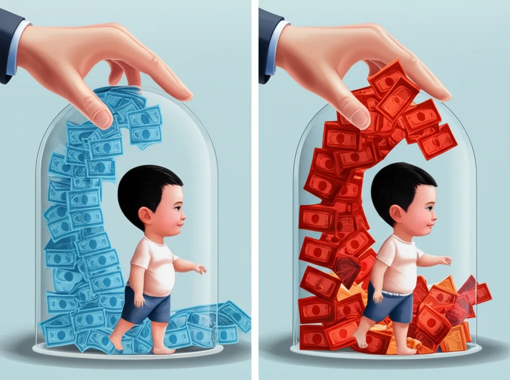 본론2 이미지 2: 갱신형과 비갱신형 보험료 비교 그래프 이미지